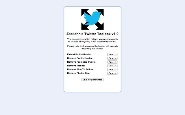 Twitter Toolbox ze sklepu internetowego Chrome do obsługi z OffiDocs Chromium online