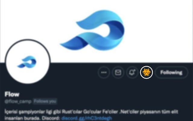 Twitter toxic button  from Chrome web store to be run with OffiDocs Chromium online