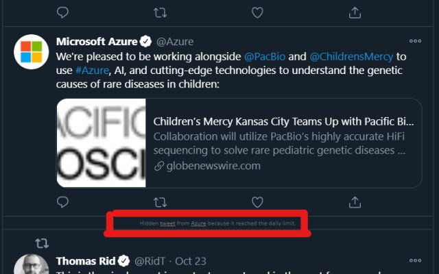 Twitter Unclutterer  from Chrome web store to be run with OffiDocs Chromium online