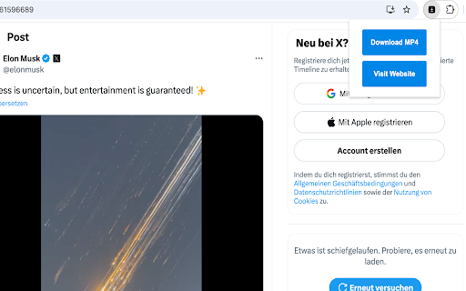 Twitter Video Downloader  from Chrome web store to be run with OffiDocs Chromium online