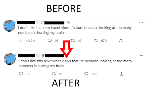 Twitter View Hider  from Chrome web store to be run with OffiDocs Chromium online