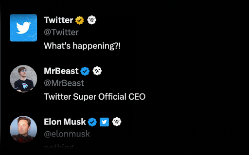 Twitter Wikipedia Badge  from Chrome web store to be run with OffiDocs Chromium online