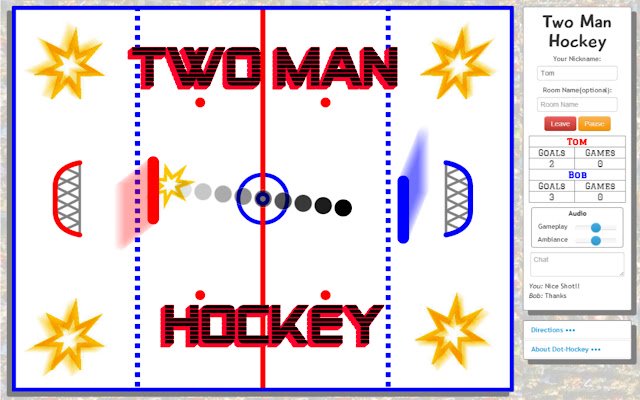 Two Man Hockey de Chrome web store se ejecutará con OffiDocs Chromium en línea