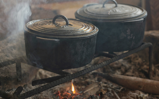 Two pots on the stove  from Chrome web store to be run with OffiDocs Chromium online