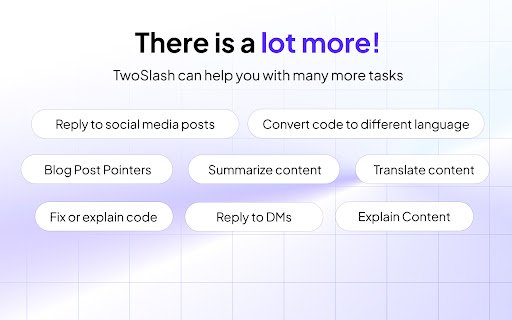 TwoSlash: An OpenAI ChatGPT Chrome Extension  from Chrome web store to be run with OffiDocs Chromium online