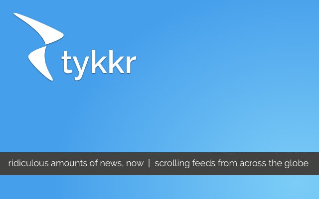 Tykkr كميات سخيفة من الأخبار ، الآن. من متجر Chrome الإلكتروني ليتم تشغيله مع OffiDocs Chromium عبر الإنترنت