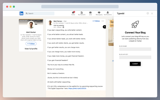 Typedd ✨ Turn social media posts into blogs from Chrome web store to be run with OffiDocs Chromium online Typedd ✨ Turn social media posts into blogs from Chrome web store to be run with OffiDocs Chromium online