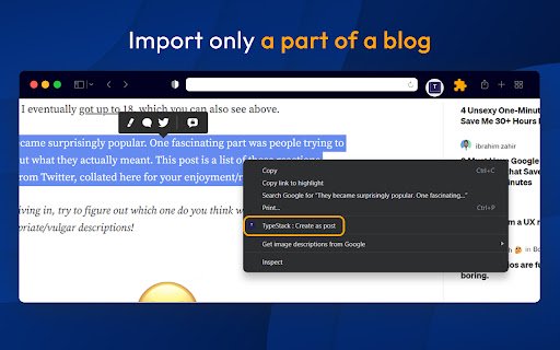 TypeStack  from Chrome web store to be run with OffiDocs Chromium online