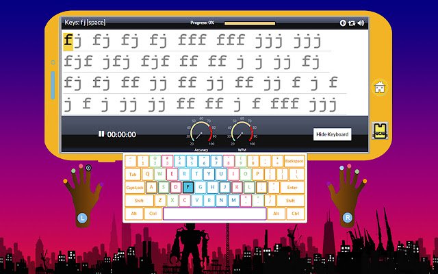 Typing Agent  from Chrome web store to be run with OffiDocs Chromium online
