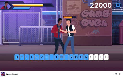 Typing Fighter Game Battle opponents using the power of words!  from Chrome web store to be run with OffiDocs Chromium online