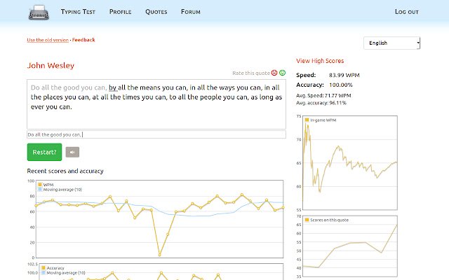 Typing Test KeyHero  from Chrome web store to be run with OffiDocs Chromium online