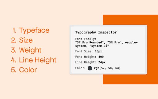 Typography Inspector  from Chrome web store to be run with OffiDocs Chromium online