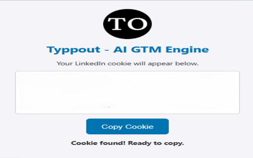 Typpout LinkedIn Cookie Extractor  from Chrome web store to be run with OffiDocs Chromium online