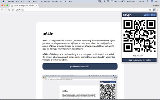 u64in  from Chrome web store to be run with OffiDocs Chromium online