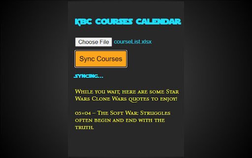 UBC Courses Calendar  from Chrome web store to be run with OffiDocs Chromium online