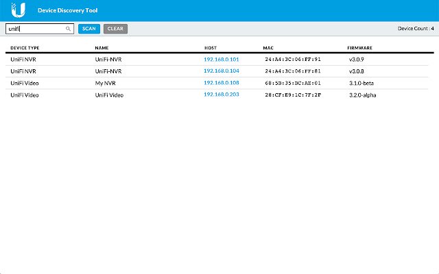 Ubiquiti Device Discovery Tool  from Chrome web store to be run with OffiDocs Chromium online