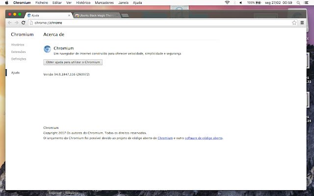 La transparence du thème Ubuntu Black Magic de la boutique en ligne Chrome doit être exécutée avec OffiDocs Chromium en ligne