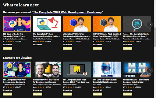 Udemy Dark Theme  from Chrome web store to be run with OffiDocs Chromium online
