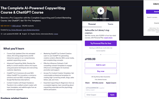 Udemy Downloader Chrome Extension  from Chrome web store to be run with OffiDocs Chromium online