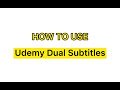 Udemy Dual Subtitles Subtitle Translator  from Chrome web store to be run with OffiDocs Chromium online