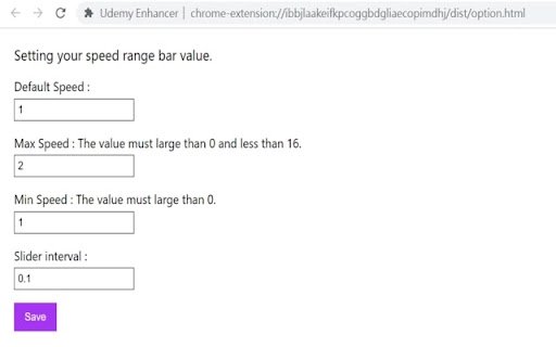 Udemy Enhancer  from Chrome web store to be run with OffiDocs Chromium online
