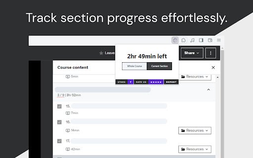 Udemy Remaining Time Calculator  from Chrome web store to be run with OffiDocs Chromium online