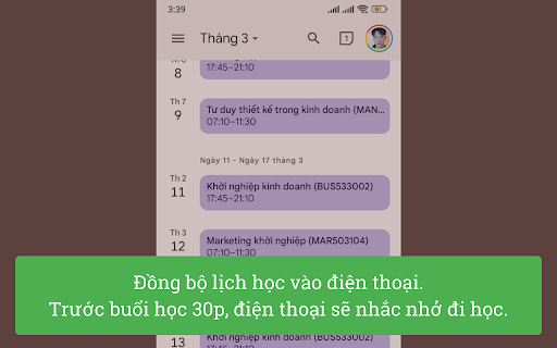 UEH Schedule  from Chrome web store to be run with OffiDocs Chromium online