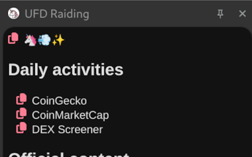 UFD Raiding  from Chrome web store to be run with OffiDocs Chromium online