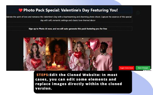 UI clonePro  from Chrome web store to be run with OffiDocs Chromium online