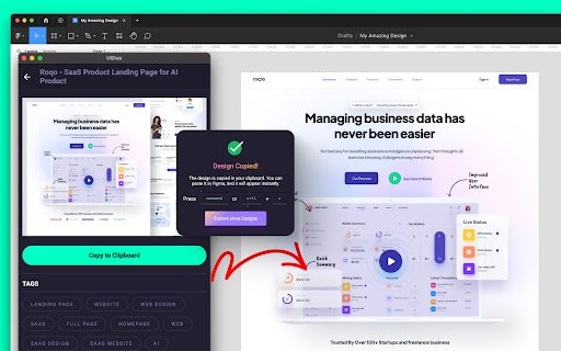 UI Dux Chrome Extension  from Chrome web store to be run with OffiDocs Chromium online