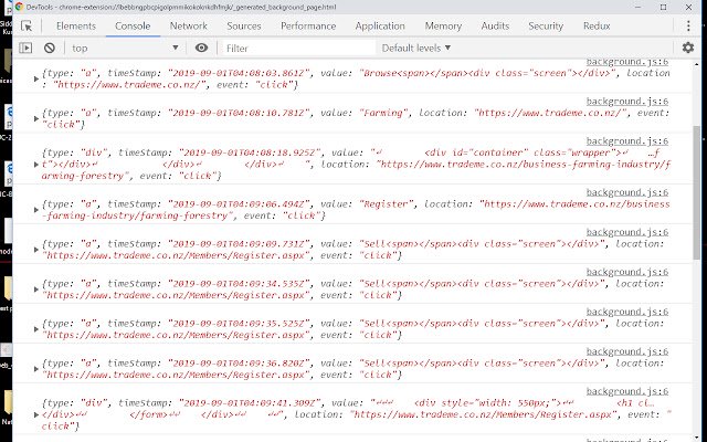 ui events recorder  from Chrome web store to be run with OffiDocs Chromium online