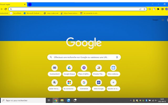 Ukraine Flag  from Chrome web store to be run with OffiDocs Chromium online