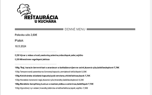 uKuchára menu from Chrome web store to be run with OffiDocs Chromium online uKuchára menu from Chrome web store to be run with OffiDocs Chromium online
