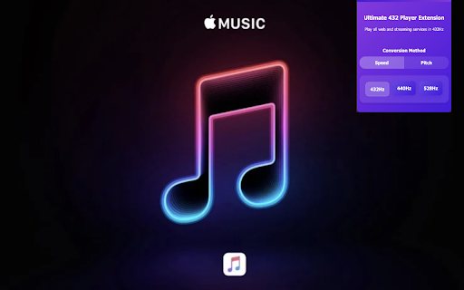 Ultimate 432Hz Converter : Spotify YouTube Tidal All Web Music Streaming from Chrome web store to be run with OffiDocs Chromium online Ultimate 432Hz Converter : Spotify YouTube Tidal All Web Music Streaming from Chrome web store to be run with OffiDocs Chromium online