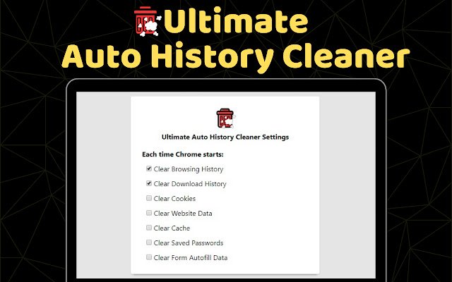 Ultimate Auto History Cleaner  from Chrome web store to be run with OffiDocs Chromium online