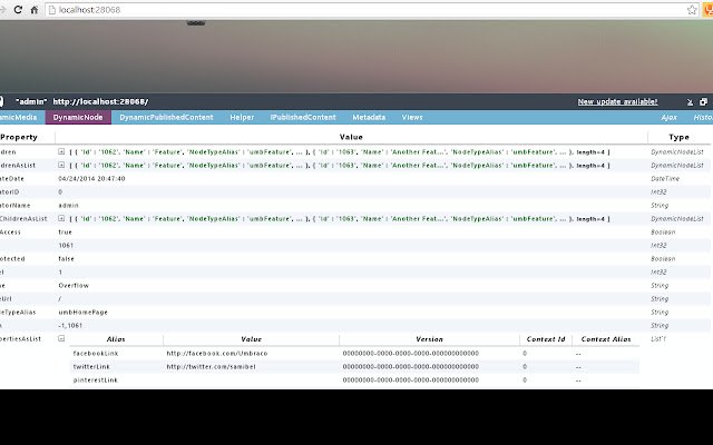 Umbraco Developer Glimpse7  from Chrome web store to be run with OffiDocs Chromium online