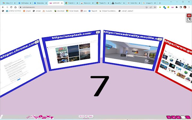 Gerenciador de guias Umniverse 3D da Chrome Web Store para ser executado com o OffiDocs Chromium online