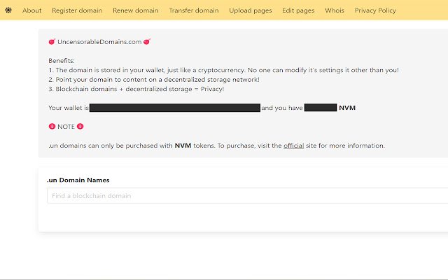 uncensorabledomains.com .un web surfer  from Chrome web store to be run with OffiDocs Chromium online