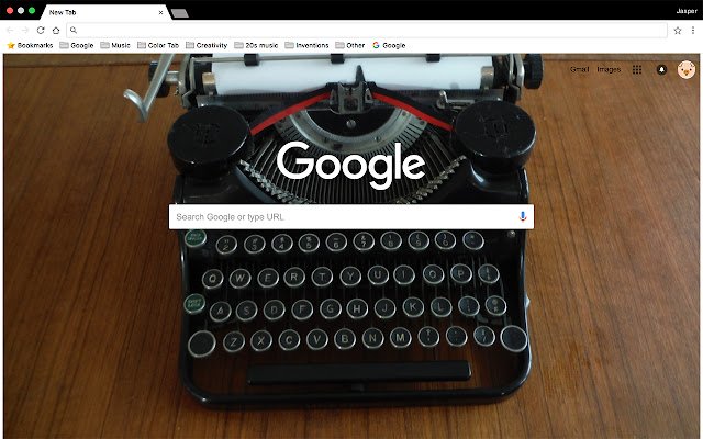 เครื่องพิมพ์ดีด Underwood จาก Chrome เว็บสโตร์จะทำงานด้วย OffiDocs Chromium ทางออนไลน์