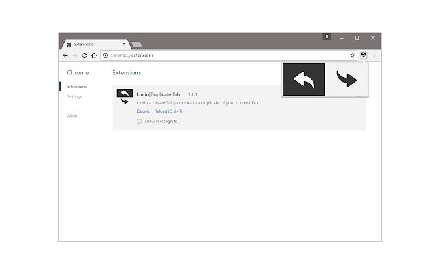 Undo|Duplicate Tab از فروشگاه وب Chrome برای اجرای آنلاین با OffiDocs Chromium