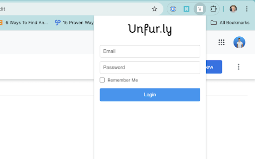 Unfur.ly URL Shortener  from Chrome web store to be run with OffiDocs Chromium online
