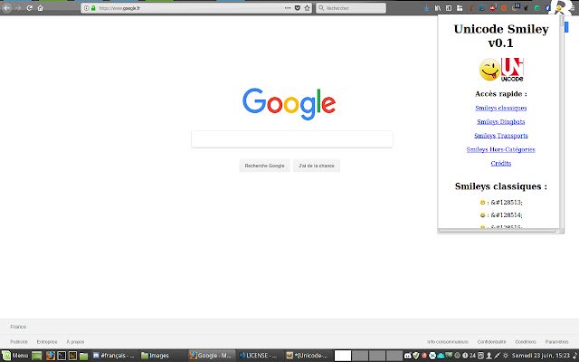 Unicode Smiley from Chrome web store to be run with OffiDocs Chromium online Unicode Smiley from Chrome web store to be run with OffiDocs Chromium online