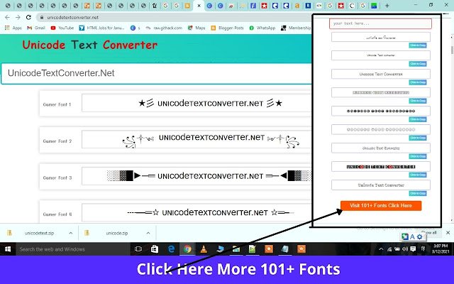 Conversor de texto Unicode ᐈ Fancy Text da Chrome Web Store para ser executado com o OffiDocs Chromium online