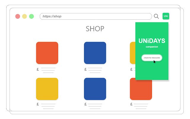 Chrome 웹 스토어의 Unidays Companion이 OffiDocs Chromium 온라인과 함께 실행됩니다.