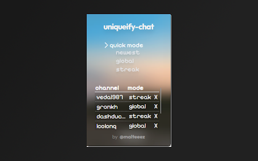 uniqueify chat  from Chrome web store to be run with OffiDocs Chromium online