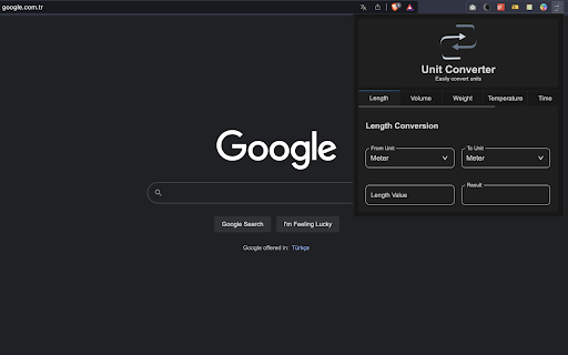 Unit Converter  from Chrome web store to be run with OffiDocs Chromium online