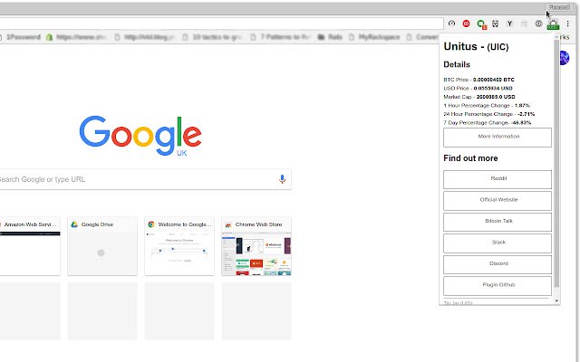 Unitus Price Ticker  from Chrome web store to be run with OffiDocs Chromium online