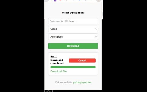 Universal Media Downloader  from Chrome web store to be run with OffiDocs Chromium online