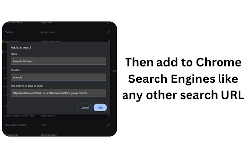 Universal Search Parameter Injector  from Chrome web store to be run with OffiDocs Chromium online