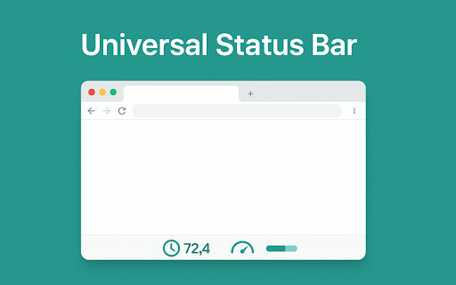 Universal Status Bar from Chrome web store to be run with OffiDocs Chromium online Universal Status Bar from Chrome web store to be run with OffiDocs Chromium online